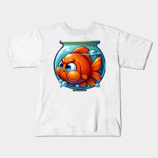 Angry Critters - Goldfish in a Bowl Kids T-Shirt